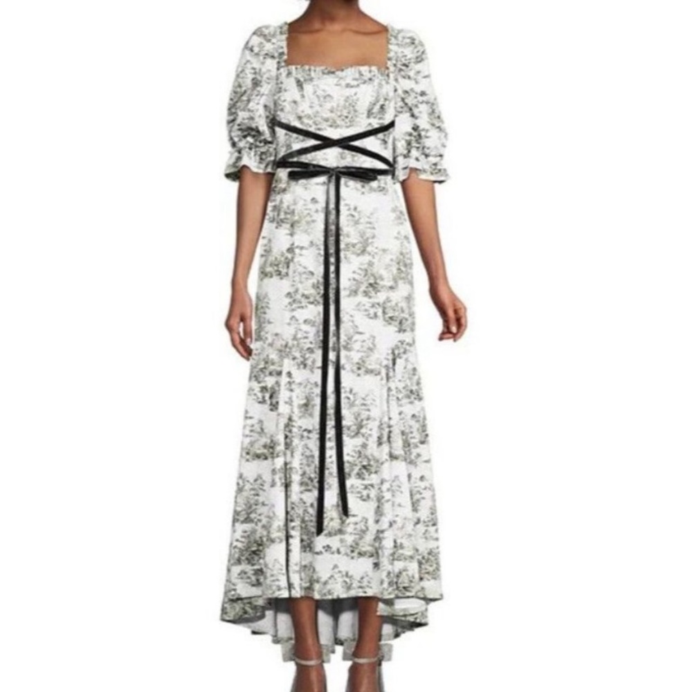 Antonio Melani Green Chinoiserie Dress
